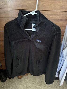 Patagonia Black Plush Quarter-Snap Fleece